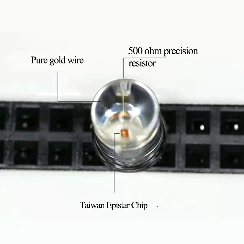 20pcs Dc 12v 5v 5mm 3mm Led 슈퍼 밝은 따뜻한 흰색 빨간색 파란색 모델 자동차 대시 보드 표시 등 저항과 다이오드를 방출