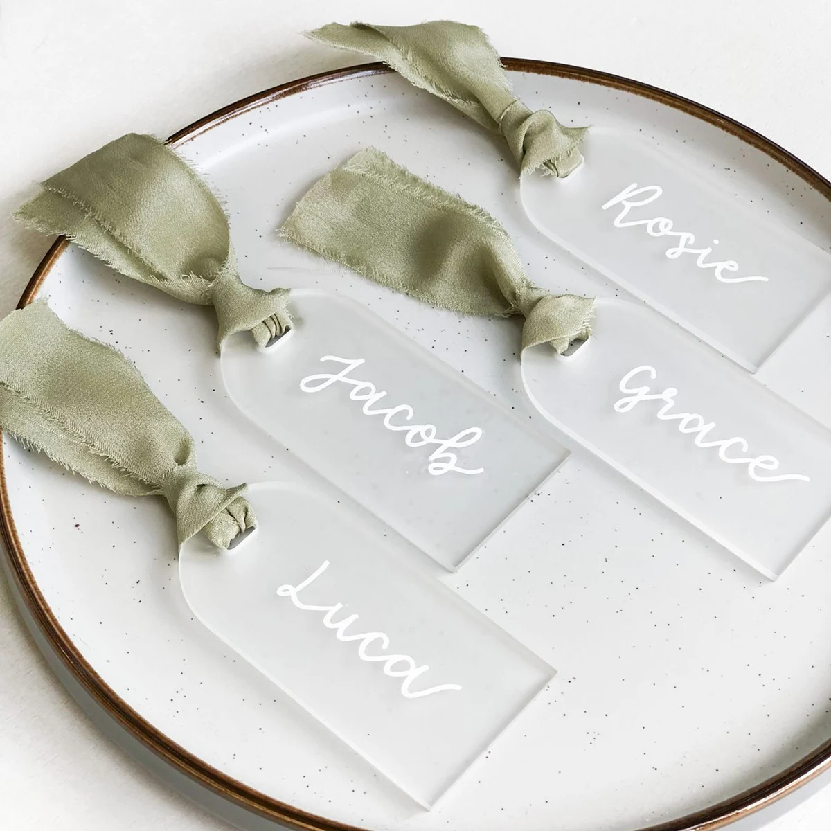 Blank Frosted Acrylic Place Card With Vinyl Calligraphy Wedding Guest Names  Escort Cards Bridal/baby Shower,party Decor Food Tag - Place Cards & Place  Card Holders - AliExpress