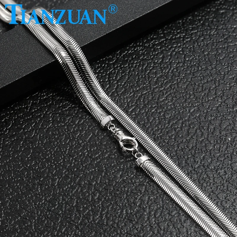 Curb Cuban Chain Men's Bracelet Necklace 925 Sterling Silver  for Man Women Simple Jewelry Necklace Party Gifts