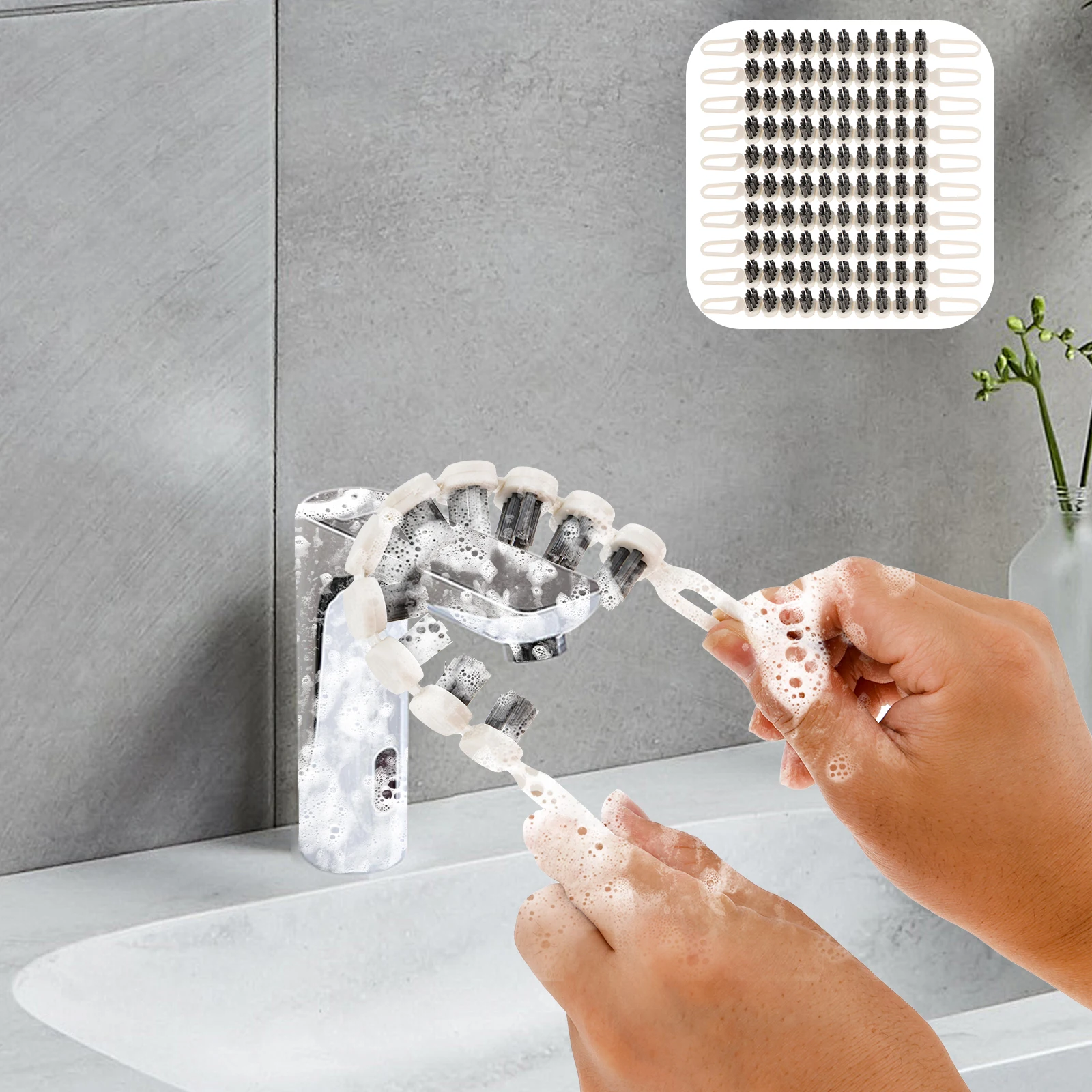 

10 Pcs Bendable Multifunctional Cleaning Brush Flexible Crevice Cleaning Brush Efficient Gap Cleaning Brush Compact Household