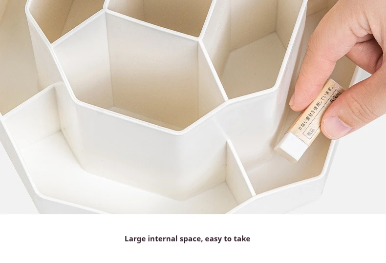 Rotating Pen Holder - Large Capacity Desktop Organizer | 360 Degree Rotation Resin Storage