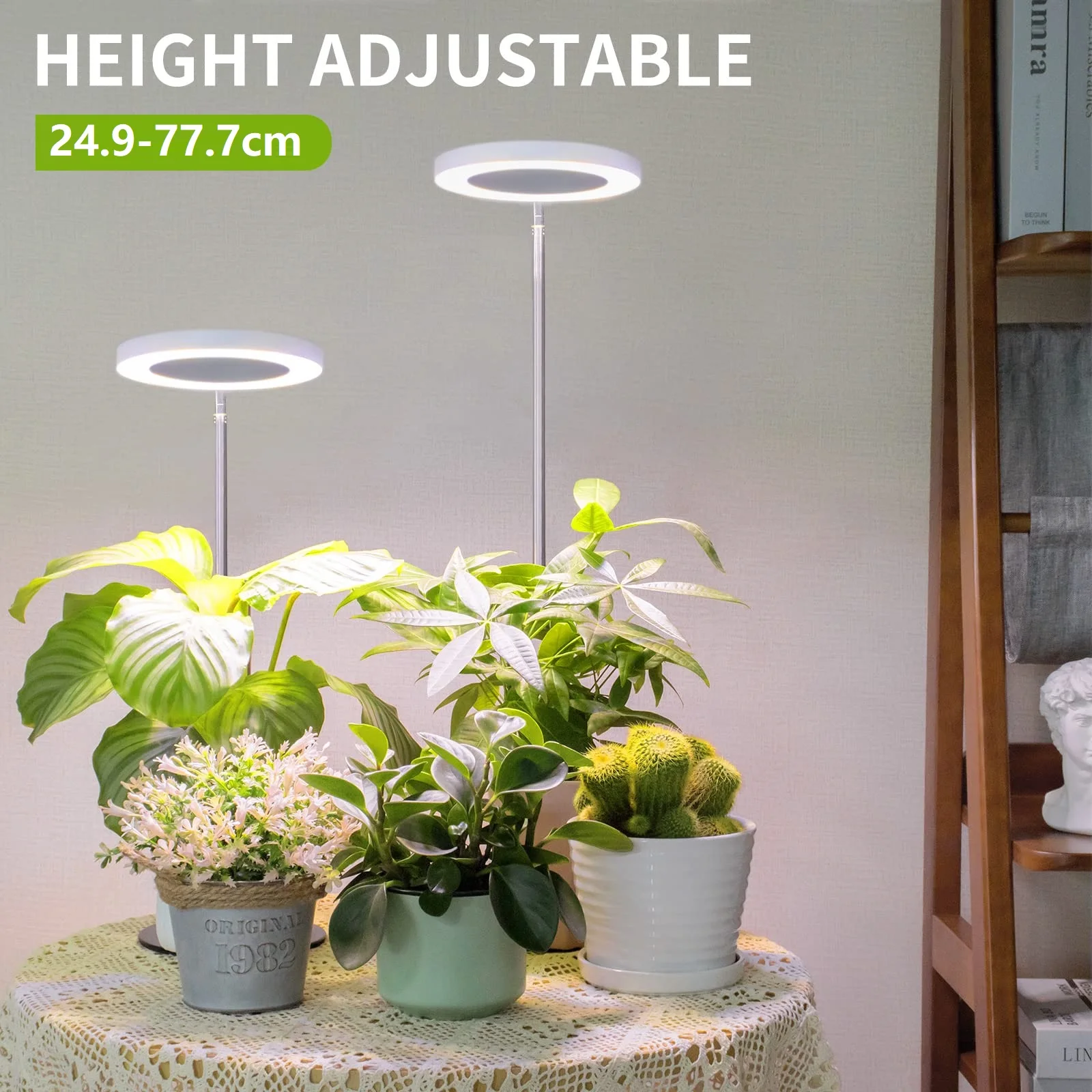 LED Grow Light Stable Full Spectrum Automatic Timer Height Adjustable USB  Growing Lamp LED Plant Light Halo For Indoor Plant