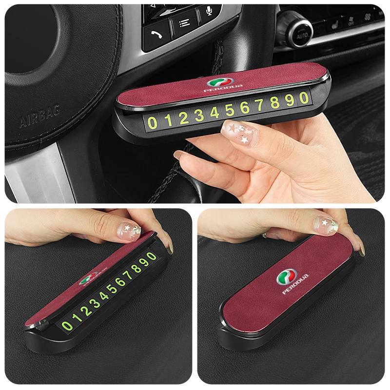 Carta Di Parcheggio Temporaneo Per Interni Auto Logo Scheda Numero Di Telefono Per Perodua Axia Bezza Myvi Alza Ativa Aruz
