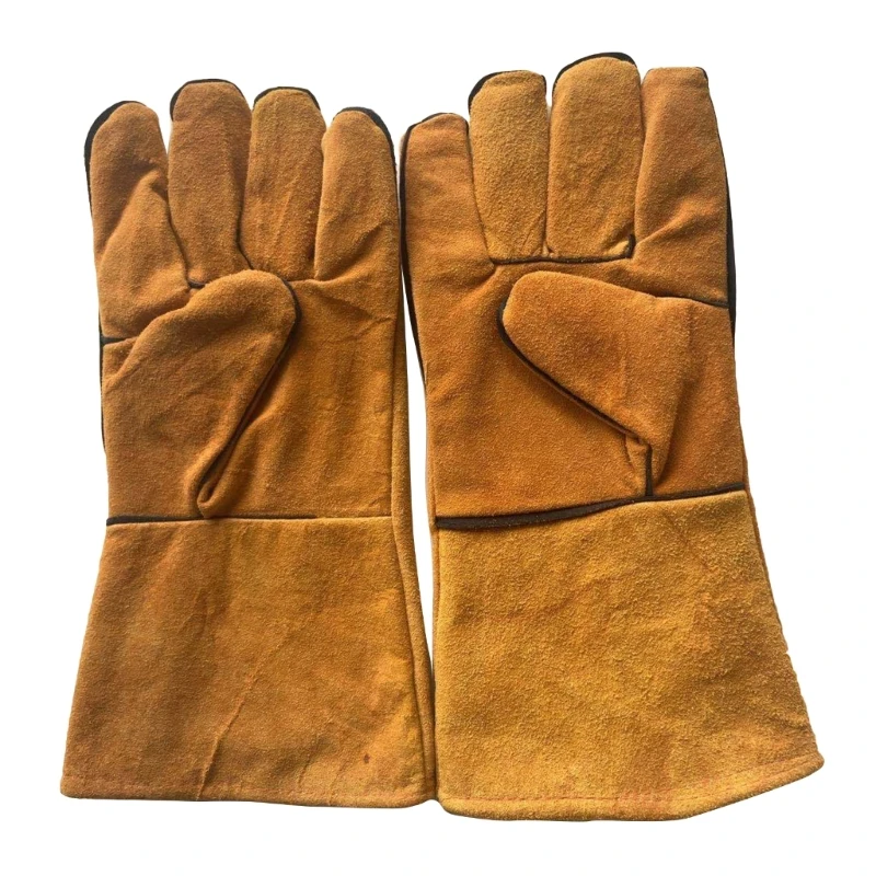 Welding Gloves Good Sweat Absorption and Heat Insulation Welding Gloves Welder Fireplace Stove Glove Baking Grill Gloves 4