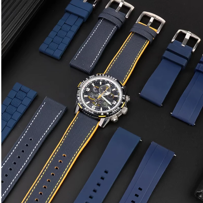 Citizen Blue Angel Men's Watch Strap - Eagle in the Air Nylon Rubber Band