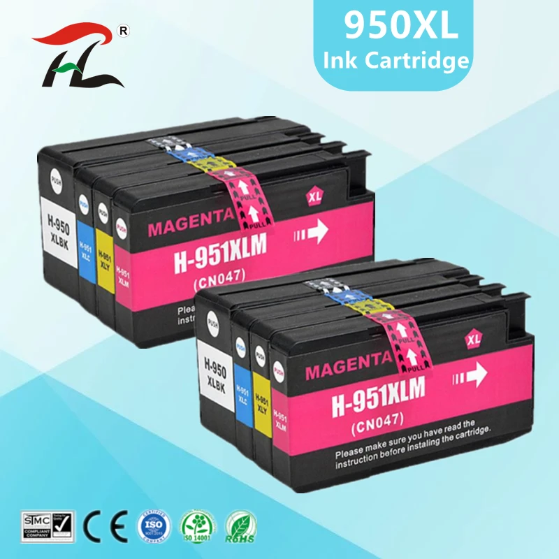 8PK Compatible for HP 950XL 951XL For HP950 ink cartridge 950 951 Officejet Pro 8600 8610 8615 8620 8630 8625 8660 8680 | Компьютеры и