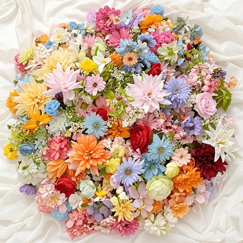 20 Stück gemischte künstliche Blumen, 2–10 cm, künstliche Seidenblumen für Heimdekoration, Hochzeitsdekoration, Braut, DIY, Basteln, Geschenke, Girlanden-Zubehör