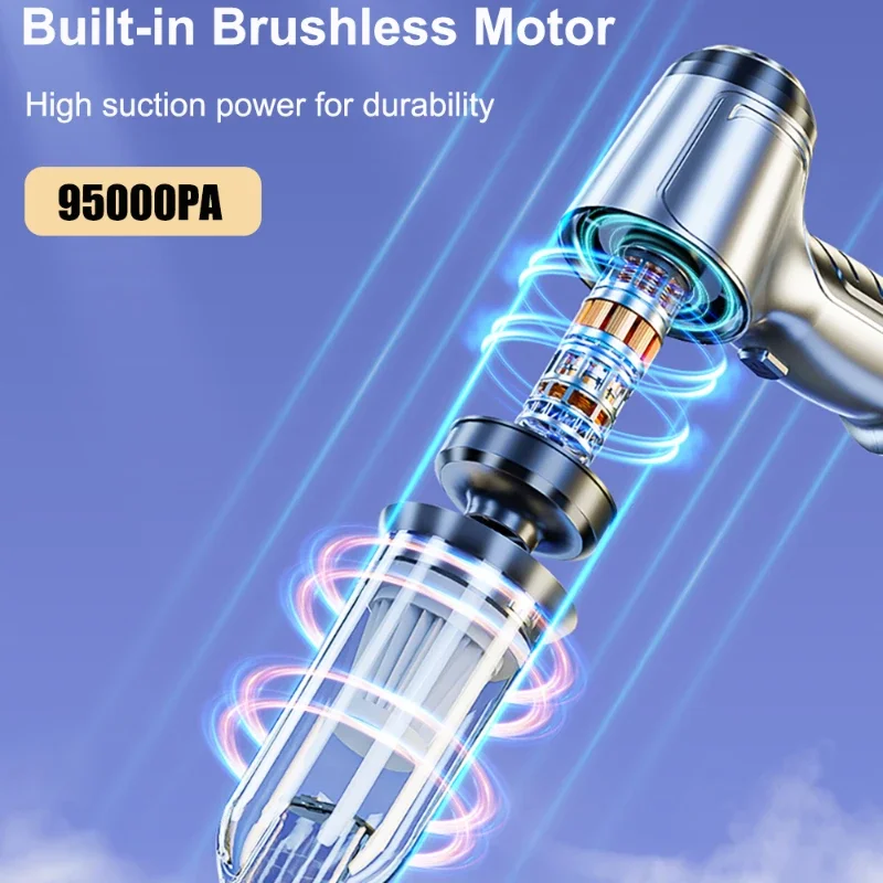 Xiaomi Car Vacuum Cleaner Strong Suction Wireless Portable Dust Blower Dual Use Mini Handheld Cleaning For Home Desktop Supplies