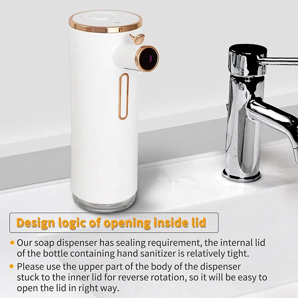 Automatic Foam Soap Dispenser, Touchless Electric Soap Dispenser, Auto Adjustable Soapdispenser for Kitchen Bathroom