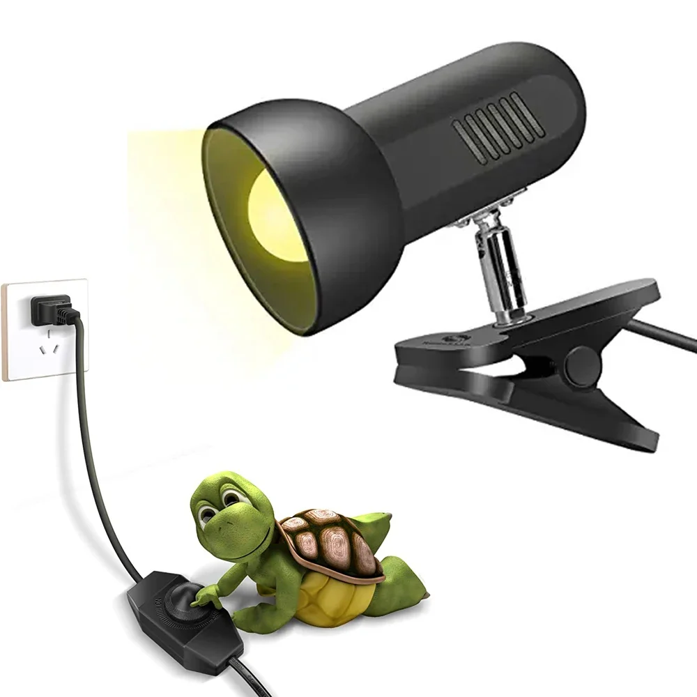 Sun Dome Reptile Lamp,Reptile Heat Lamp with Clamps For Pets, Adjustable Temperature , 360 &deg; Rotatable Turtle Lamp ,Basking