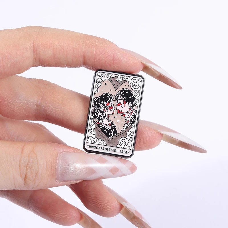 Punk Rock Enamel Pin - Things Are Better If I Stay Brooch Lapel Badge Jewelry Gift