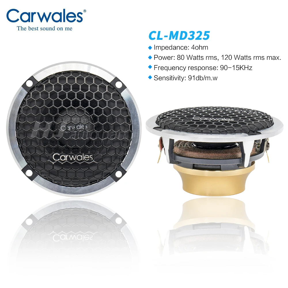 2pcs 3.5 Inch Midrange Speaker 80W rms power Car Audio Sound System Speaker audio horn High Fidelity Pure Vocal
