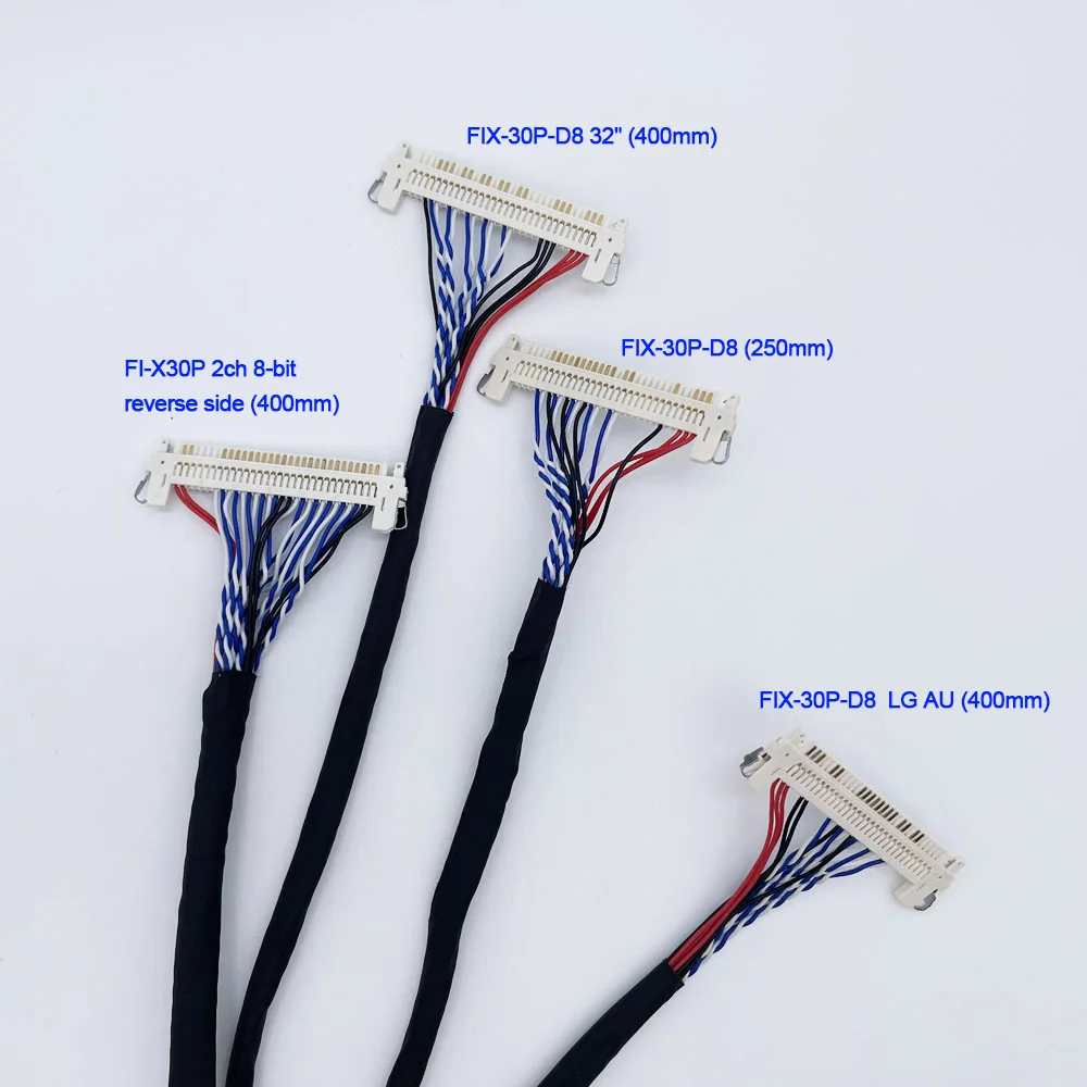 16pcs lvds cable kit 51pin 30P 20P 40P 1ch/2ch-6bit/8bit for 10-65" screen