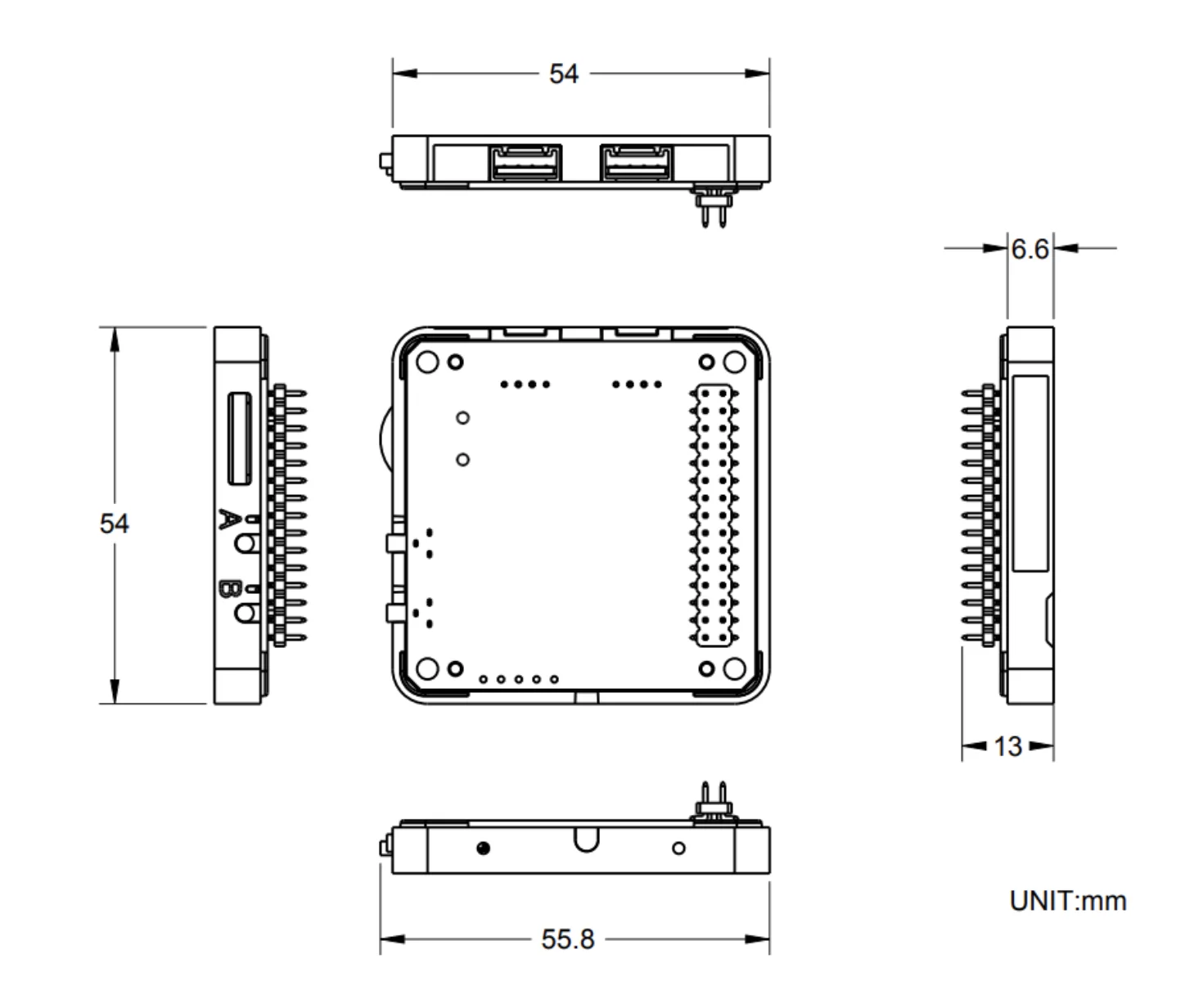 Official HMI Module with Encoder and 500mAh Battery (STM32F030)