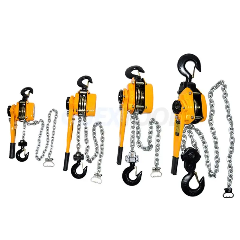 0.75t/1t/1.5t/2t Manual Manganese Steel Hook Wire Manual Traction Hoisting Tool Lever Small Hand Chain traction hoist 3M