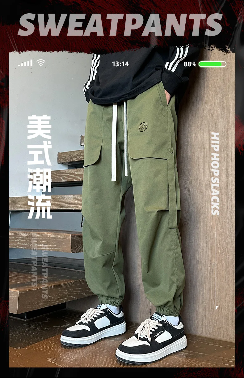 Description Picture 2 of itemTrendy workwear pants for men new leggings for casual wear trendy versatile loose fitting sports