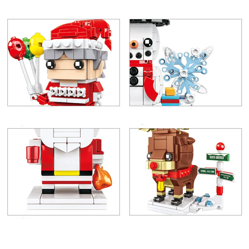 2023 Winter village santa claus christmas tree snowman Brickheadz - Main Image