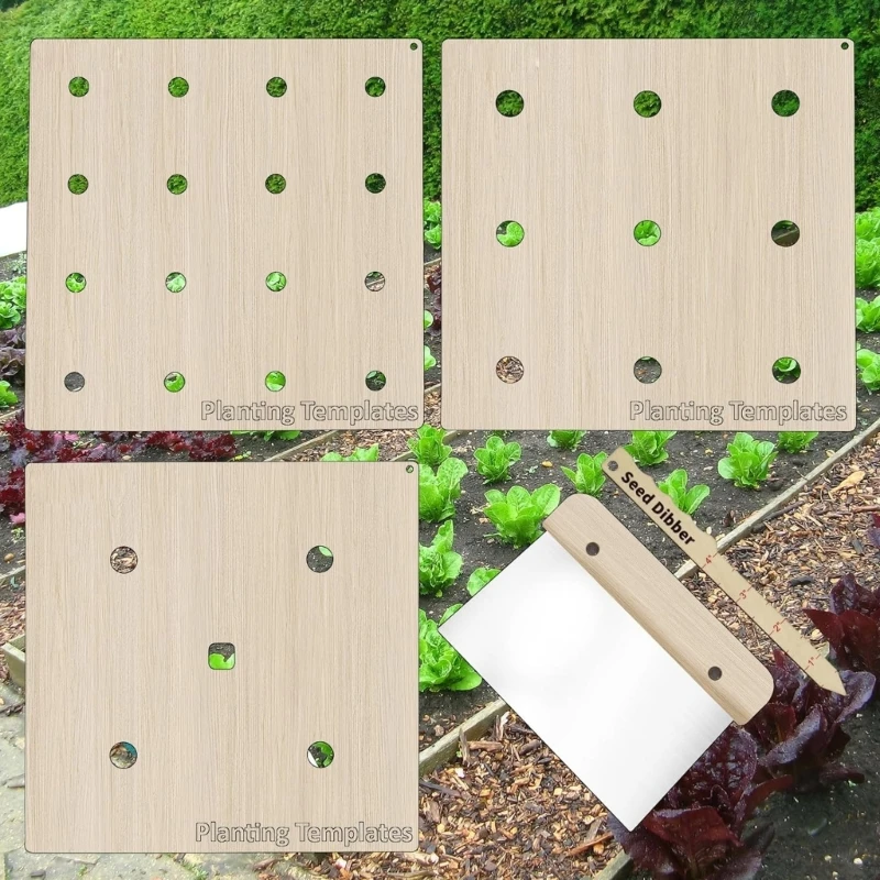 3Pcs Planting Square Foot Gardening Tool Seed Planting Templates Garden Seed Spacers Tool