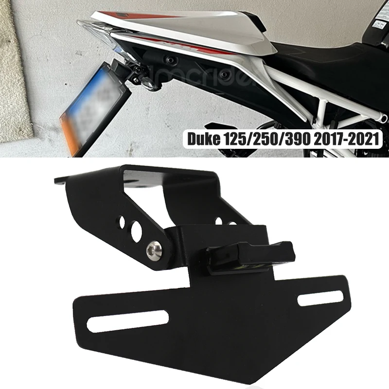 Rear License Plate For DUEK 125 250 390 Duke390-Motorcycle LED Light Tail Tidy Holder Fender Eliminator Tail Bracket License Plate Holder Motorcycle License Plate Holder Motorcycle License Plate