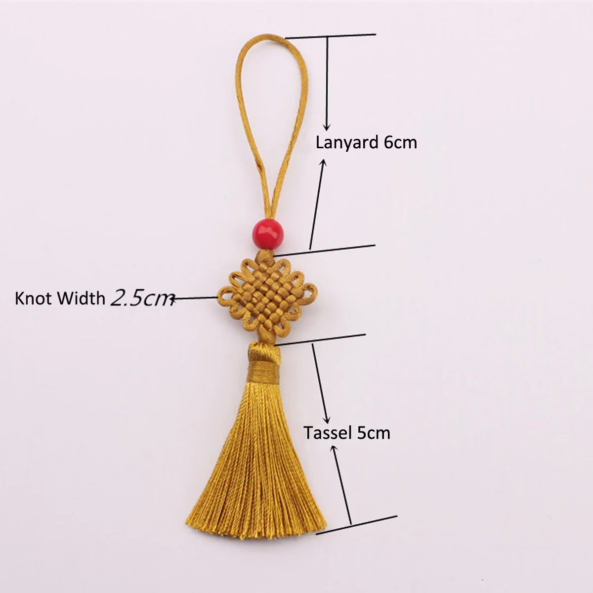 100PCS Small 5cm Multicolor Handmade Chinese Knot Tassels DIY Charm Pendant Accessories for Clothing Jewelry Crafts Gift Making