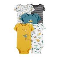 5Pcs/Lot Baby Summer Bodysuits Clothes Fashion Cotton Short Sleeves Newborn Baby Girl Boy Clothing Cute Jumpsuit Infant Outfits 5