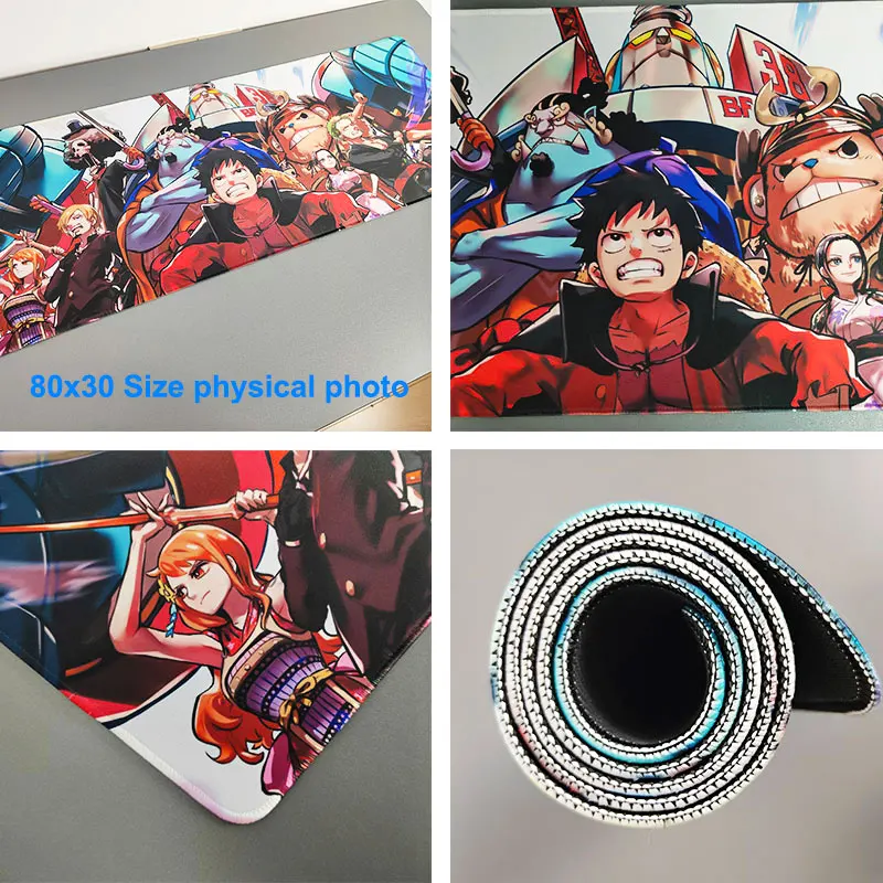 Grande Anime Mouse Pad One Preço Xxl Hastes Zoro Luffy ás Sanji Lei da Água Manga Computador Acessórios de Preenchimento Desk Mat - Imagem 6