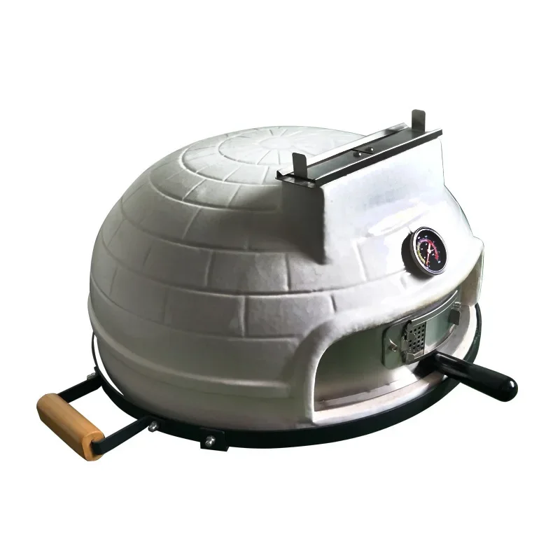 Ceramic pizza oven 21-inch white barbecue pizza American oven, commercial outdoor camping specialty pizza oven 3
