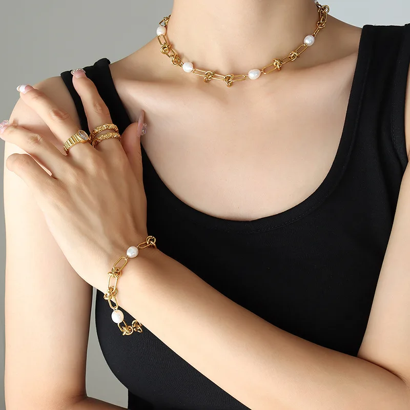 Bracelet Femme Perle Avec Pendentif Cœur En Or - Bijou Élégant, Réglable, Cadeau Pour Femme Ou Ado