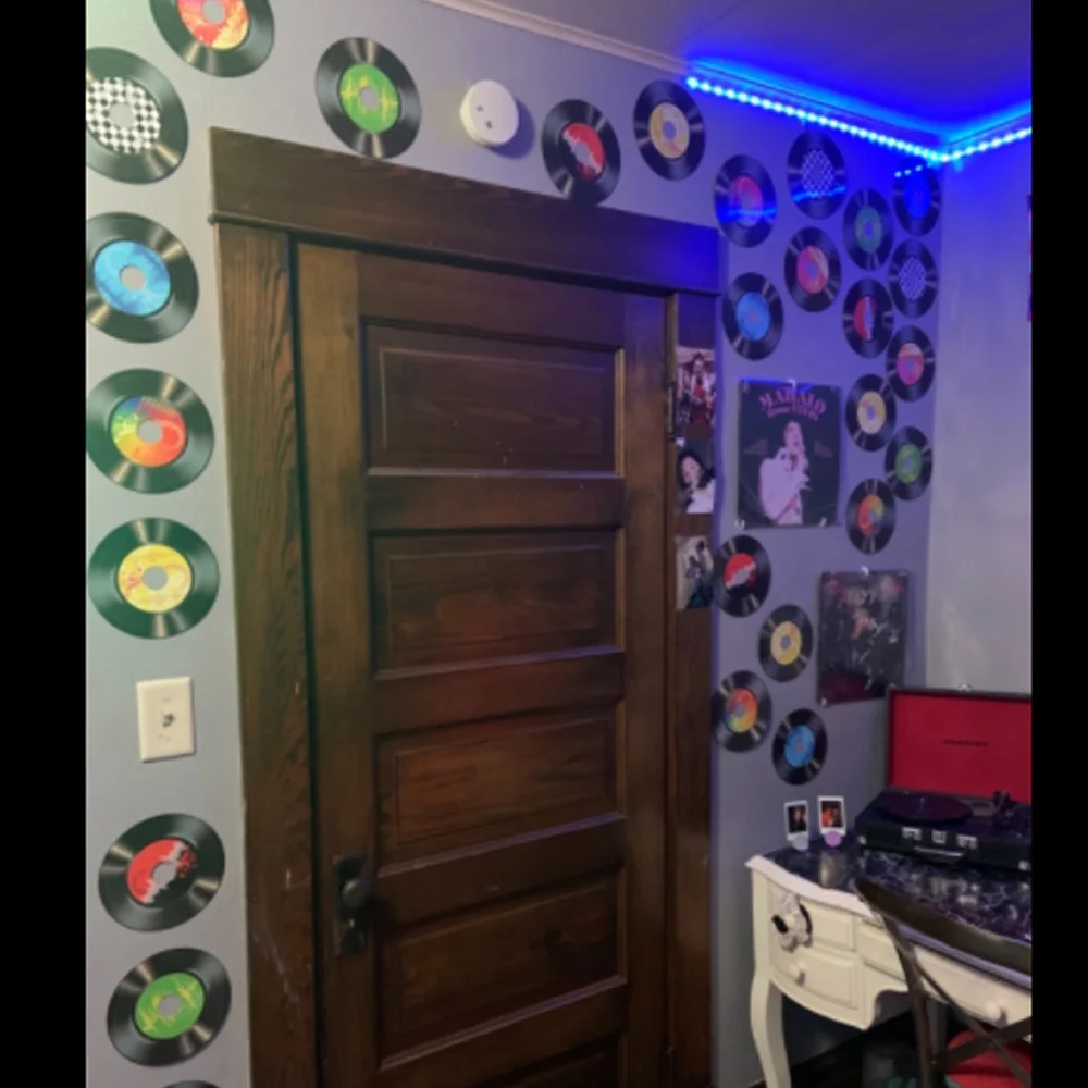 80s 90s Party Supplies Vintage Records 1950s Rock and Roll Music Party Decoration Record Wall Decor retro Party Theme