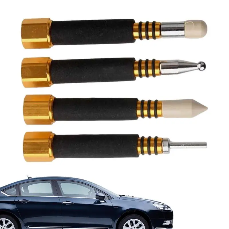 Car Dent Leveling Pen 4PCS Professional Car Dent Hammer Repair Leveling Pen Car Dent Repair Flattening Pen Car Leveling Pen For car dent repair tool percussion leveling hammer with fiberglass handle