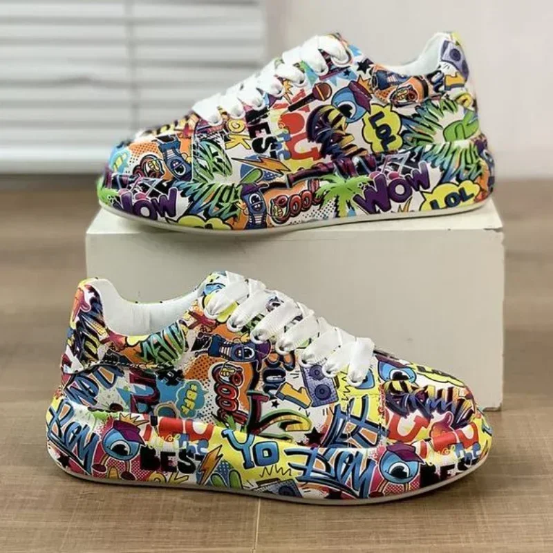 Chaussures De Basket Montantes Voguerra Homme - Tige Mesh Respirante, Semelle Intermédiaire Coussinée, Style Graffiti - Taille US 6 à 14