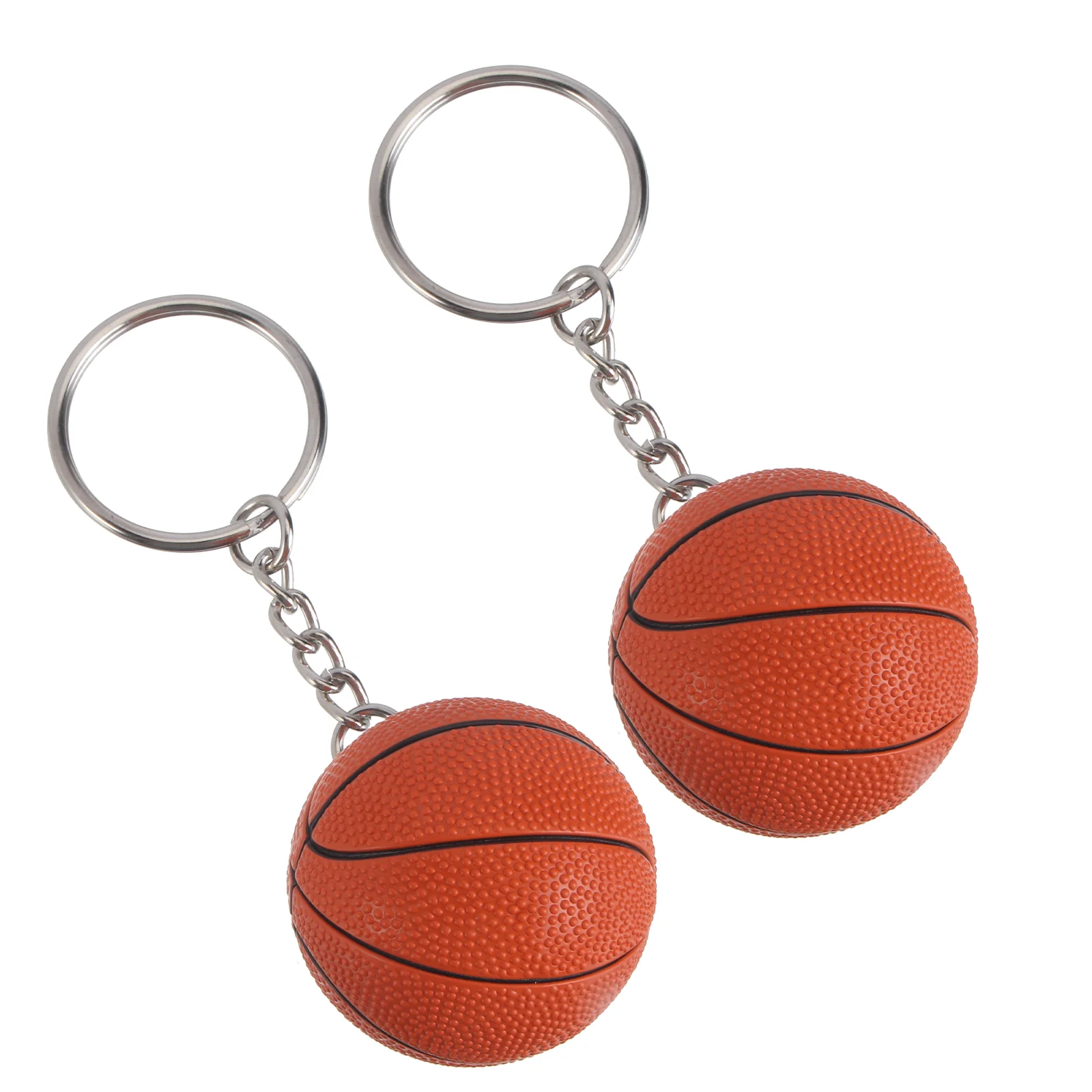 

2 Pcs Basketball Keychain Ring Gift Backpack Plastic Liner Bag Pendant Hanging Adorn