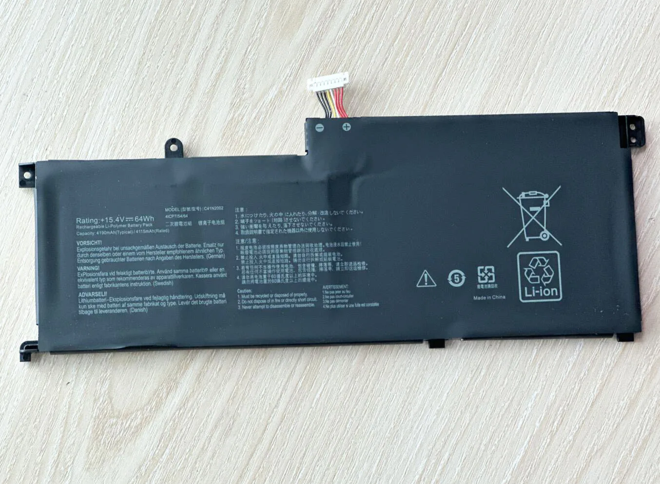 Bateria C41n2002 para Asus Zenbook Pro 15 Ux535 Ux535l Ux535lh Ux535li - Imagem 5