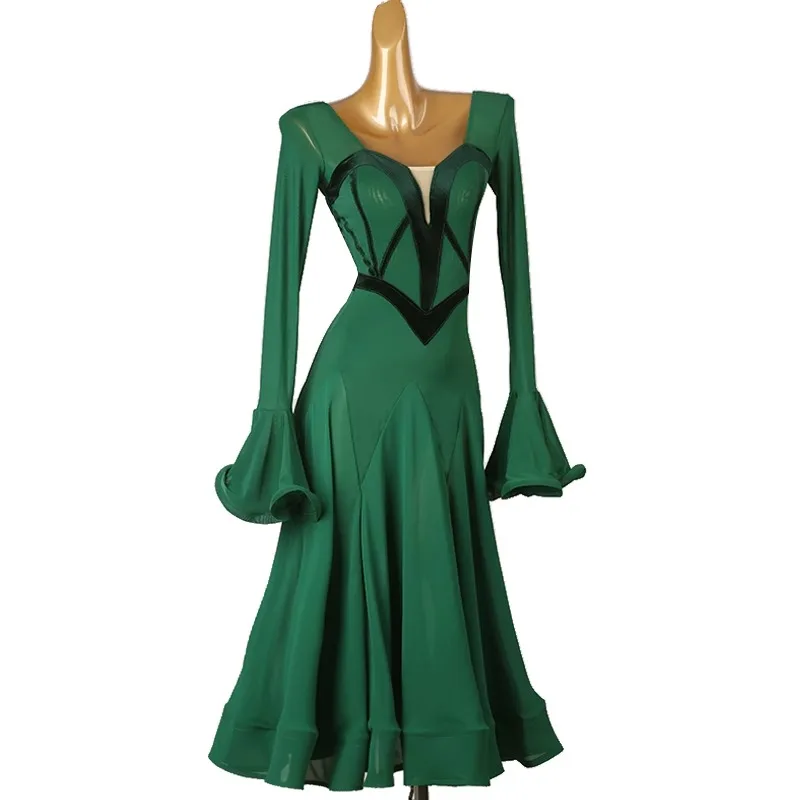 Waltz dance dress adult modern clothes costume for girl stage performance outfit evening carnival outfit stadium customized girl dance costume