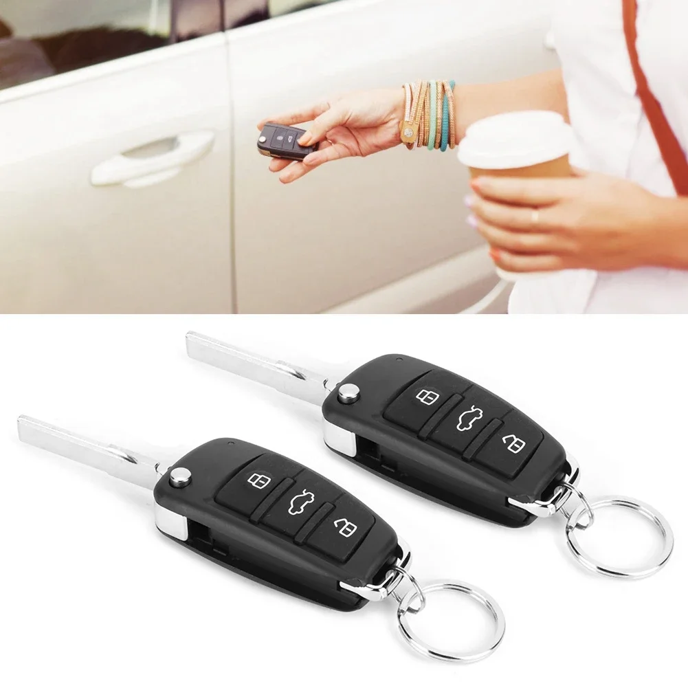 Universal Car Alarm System 3 Buttons Keyless Central Lock Remote Control Kit Black car alarm kit