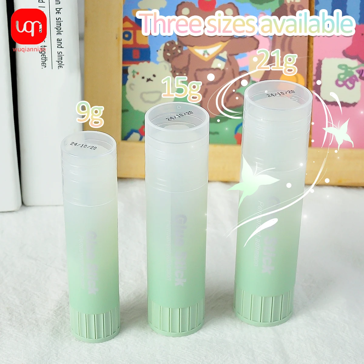 투명 솔리드 글루스틱 고점도 DIY 수제 귀여운 금융 접착제, 학교 사무실 문구, 9g, 15g, 21g, WQN-3 개, 6 개, 10 개