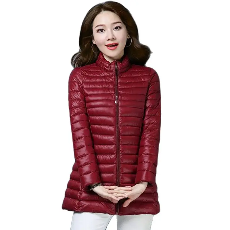

Down Cotton-padded Jacket Women's New Stand-up Collar Winter Clothes Long Fashion Cotton-padded Jacket Mother Casual Coat Womens