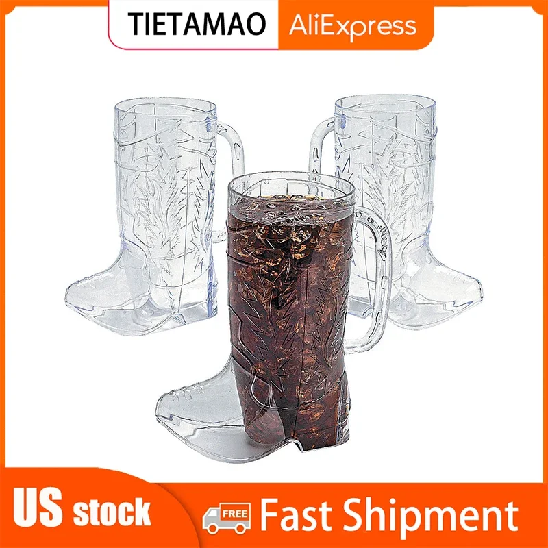 

Пластиковые кружки Cowboy Boot без бисфенола-12 штук 17 унций кофейная Кола Пиво Вино молоко Быстрая доставка из США