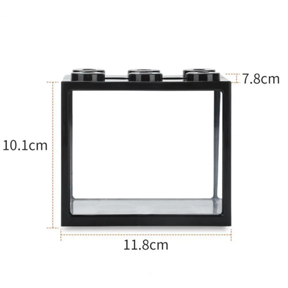 Fish Tank Cute Smooth Surface Creative 6 Ventilation Holes Mini Aquarium Visible Stackable Desktop Fish Pond Home Decor
