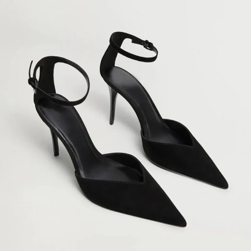 New Black Casual Fashion Pointed Toe Stiletto Solid Color Women's Sandals Sexy Elegant Banquet Comfortable High Heels Pumps 3