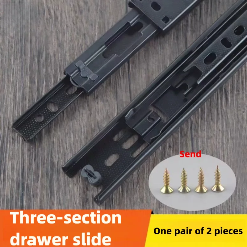 Premium Cold Rolled Steel Drawer Slides - Adjustable 10-20 Inch Track for Cabinets and Furniture
