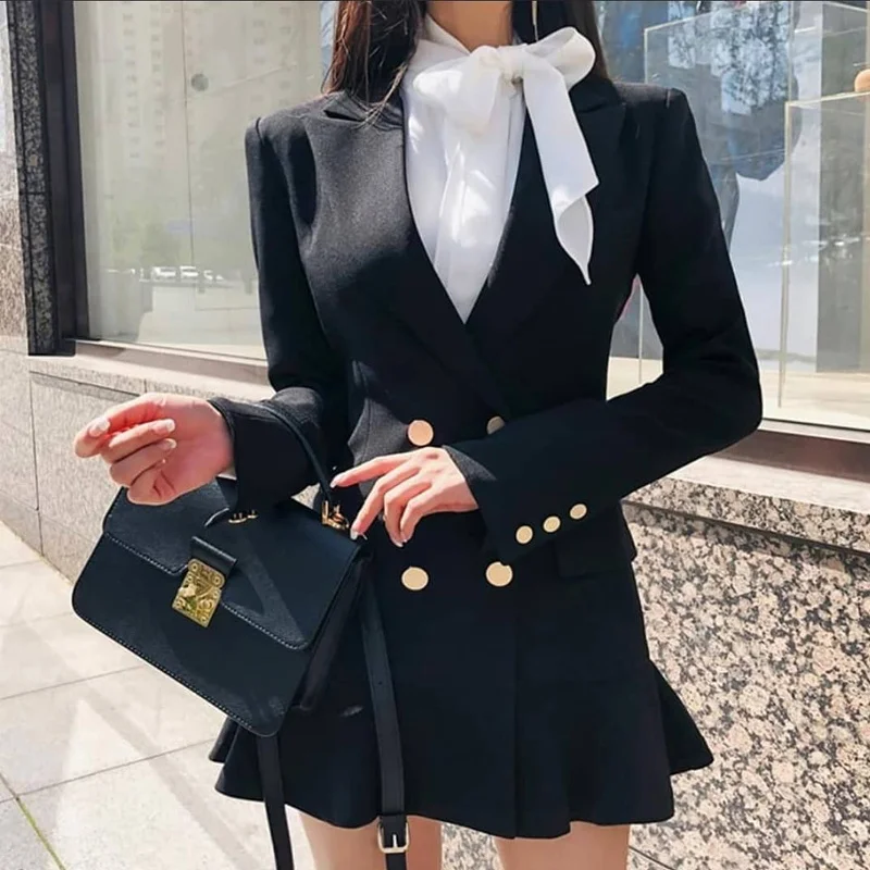 

Black Ruffle Dress Women