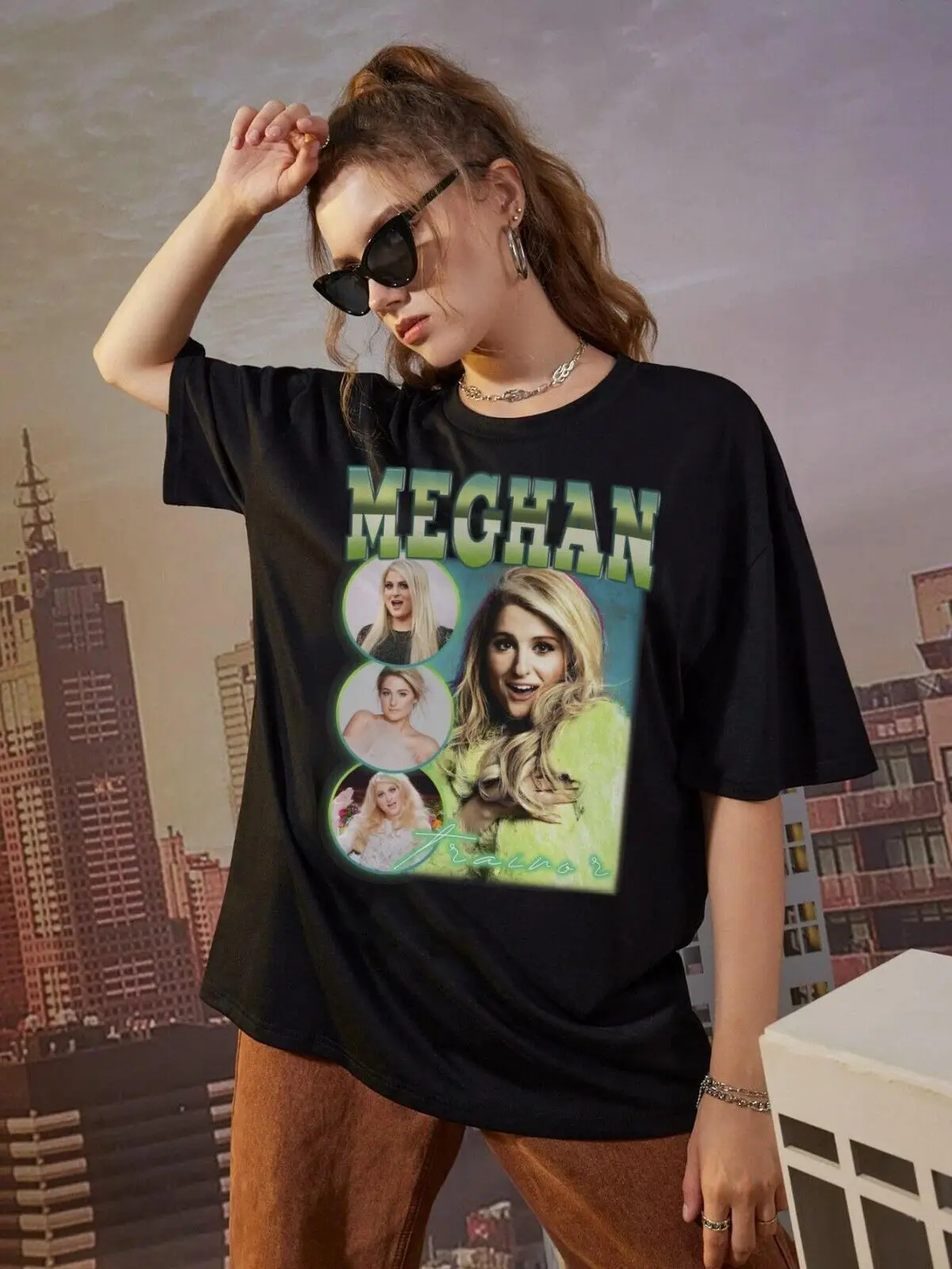 Meghan Trainor Camicia Unisex Meghan Trainor Shirt, Princess Diana, Charlie Puth T Maniche Lunghe