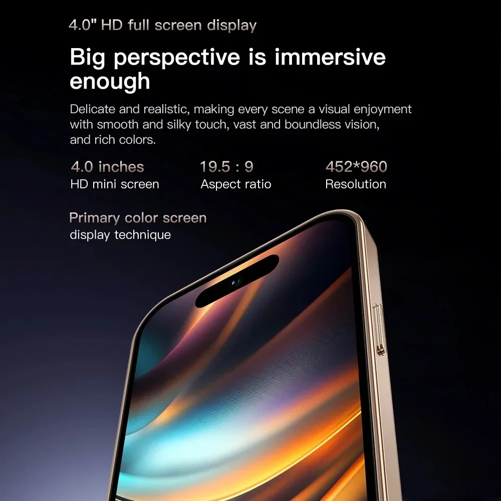 ONEMYTH M16 Pro 4.0" Mini Smartphone Dynamic Shining 2GB RAM 16GB ROM Android10.0 Face Recognition Unlock 2000mAh 3G Phone