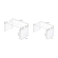 Étagère de rangement transparente pour réfrigérateur, gain de place, épaissie, séparateur de rangement superposé pour réfrigérateur, organisateurs de cuisine 6