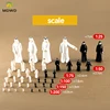10pcs 25Scale Model Arab ABS Plastic White And Black Dresses Figures People For Diorama Architecture Street Scene Making 1