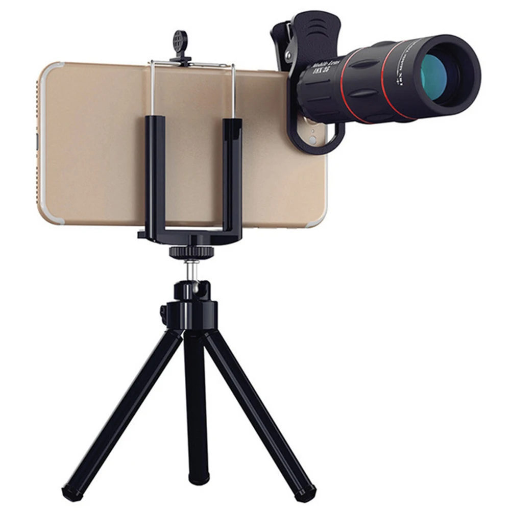 18/28/36X Mobile Phone Camera Lens Clip-On Zoom Phone Camera Telephoto Lens Universal Optical Telescope Lens for Smartphone