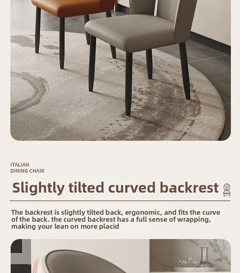 UVR High Quality Dining Chair Home Kitchen Backrest Stool Hotel Cafe Upholstered Chair Design Restaurant Chair Furniture