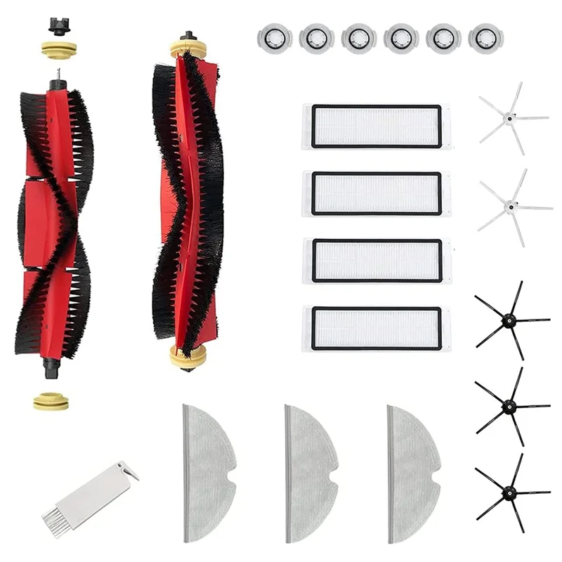 Replacement Main Brush Side Brushes HEPA Filter Compatible for Roborock
