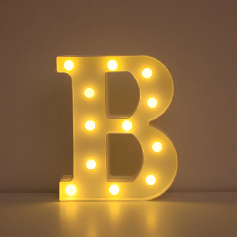Illuminated LED Alphabet Letter & Number Lamp - Festive Night Light